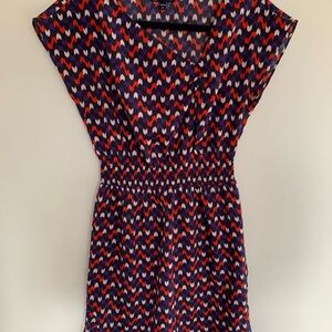 GAP Red and Purple Patterned Dress